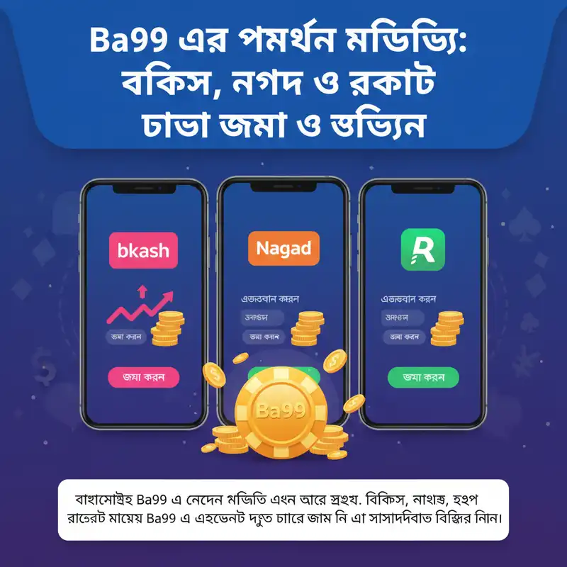 Ba99 এর পেমেন্ট পদ্ধতি বিকাশ নগদ ও রকেট